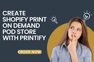 create shopify print on demand pod store with printify