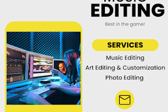 music editing, audio, and art