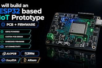 build an esp32 based iot prototype with pcb and firmware