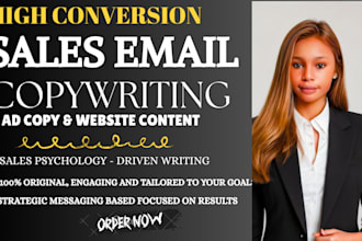 write captivating sales email website content email sequences and ad copywriting