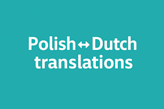 translate from dutch to polish and polish to dutch