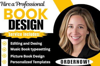 expertly picture book design, template, music book typesetting, document editing