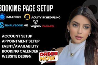 setup simplybook me acuity scheduling, calendly, vagaro booking appointment