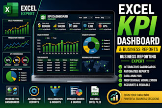 create professional excel KPI dashboards and business reports