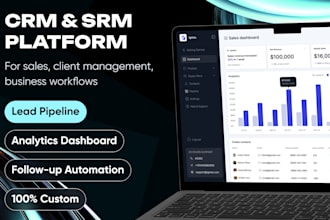 develop custom sales CRM platform lead tracking dashboard data management system