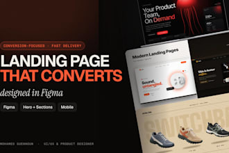 design a high converting landing page UI UX in figma