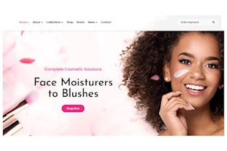 design skin care website spa beauty landing page cosmetics makeup website