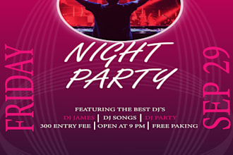 design professional flyers for travel, restaurant, and parties