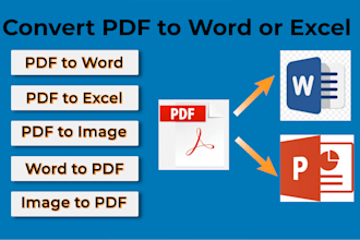 convert pdf to word, excel, image, pdf conversion