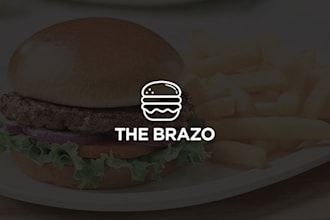 design a modern minimalist burger restaurant logo