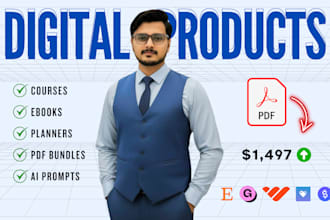 create custom digital planners, journals, courses and ebooks