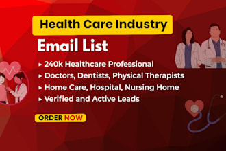 generate high quality healthcare industry email list