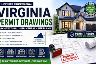 create virginia building permit drawings and architectural plans