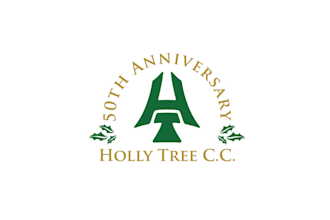 design holly tree cc 50th year celebration logo
