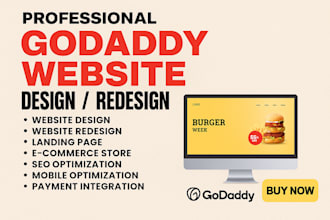 design a professional and high converting godaddy landing page with SEO