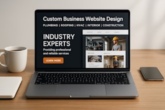 design plumber website, roofing website, hvac, interior,and construction website