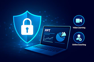 create online cybersecurity course, video course, coaching program, ppt