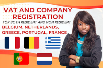 do company registration vat in belgium, netherlands, greece, portugal, france