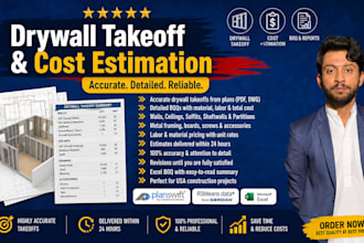 do drywall takeoff and cost estimation
