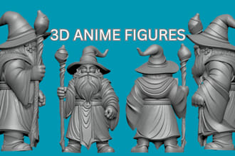create high quality 3d anime figure model and custom anime diorama