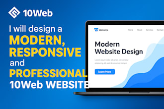 design 10web website, ai durable website, responsive 10web website