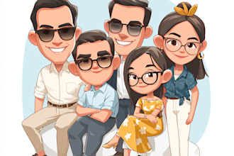 do a funny cartoon character, caricature, portrait