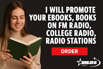 promote your ebooks, books on fm radio, college radio, radio stations