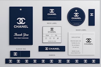design luxury clothing hang tag, label, care tag and fashion labels