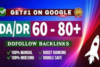do high da DR 60 to 80 seo dofollow permanent backlinks