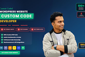 develop, customize your wordpress website with custom codes
