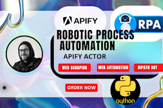 web bot,web scraping,apify actor,web automation,rpa bot,vba,makecom,cheerio n8n
