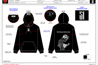 design fashion apparel clothing tech pack flat sketch