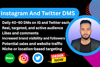 grow your brand through instagram and twitter dms outreach