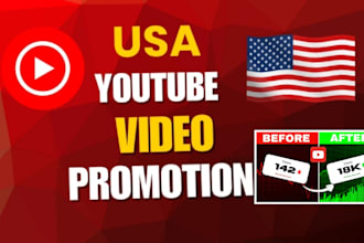 do USA youtube promotion, USA video promotion to USA active audience