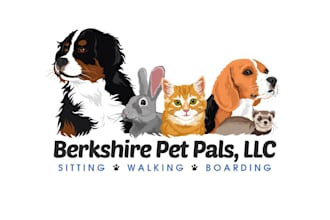 do minimalist hand drawn animal cat dog horse pig and pet logo for your business