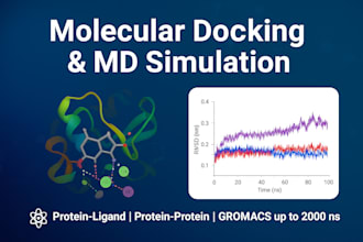 do molecular docking, MD simulation with complete writeup