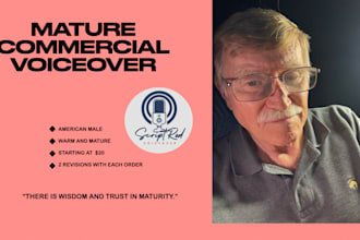 voice your commercial message with a mature american male voice