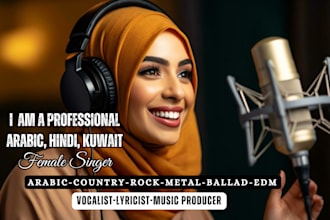 be arabic english french female pop singer songwriter nasheed, khaliji vocalist