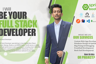 develop your full stack develper in java spring boot and react web app