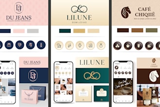 create a logo, social media kit, and branding