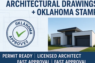 design and stamp architectural plans with oklahoma georgia architect seal
