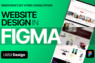 craft responsive website UI UX in figma, clean, mobile first, website mockup