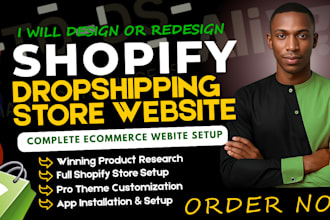 build or redesign store using auto ds for product upload as shopify store expert