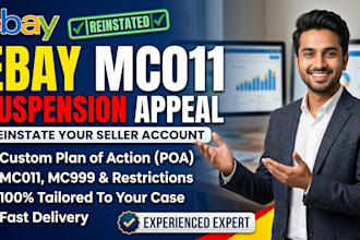 help write a professional ebay mc011 suspension appeal to reinstate the account