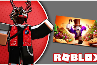 stunning roblox game thumbnail, icon and gfx artwork