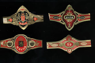 make modern cigar, bands, label logo and cigar box design