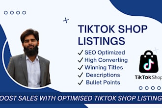 create SEO optimized tiktok shop product listings