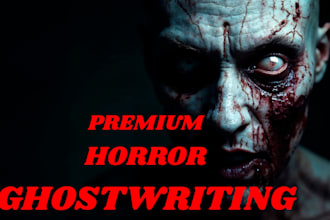 ghostwrite or rewrite terrifying horror novels and ebooks