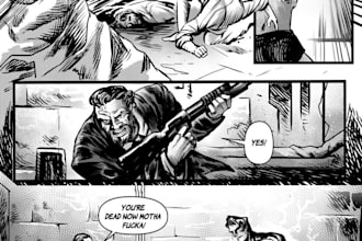 draw comic book illustration, comic book artist, cartoon comic art, manga artist