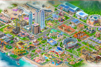 buildup cityscape,urban landscape model,asset development,environment cgi render